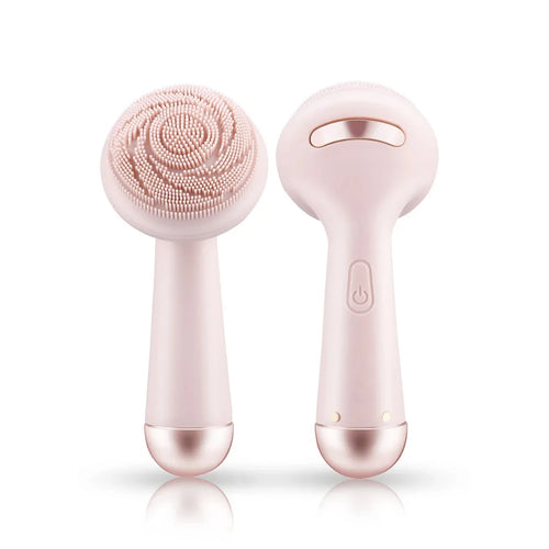 Electric Silicone Facial Cleansing Brush – Vibration & Roller Massage