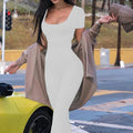 Women's Jumpsuit – Slim Fit Short Sleeve Knit