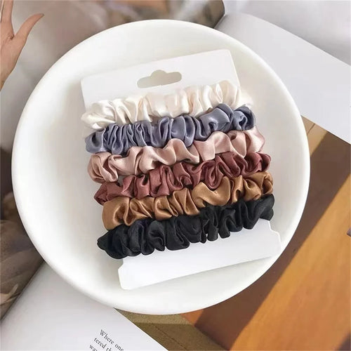 6pcs Satin Hair Scrunchies for Women – Softer Than Silk