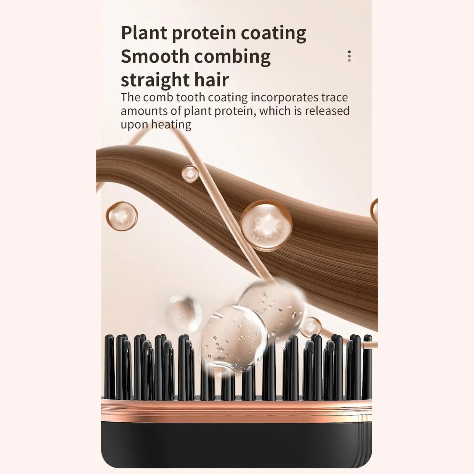Hair Straightener Brush Portable