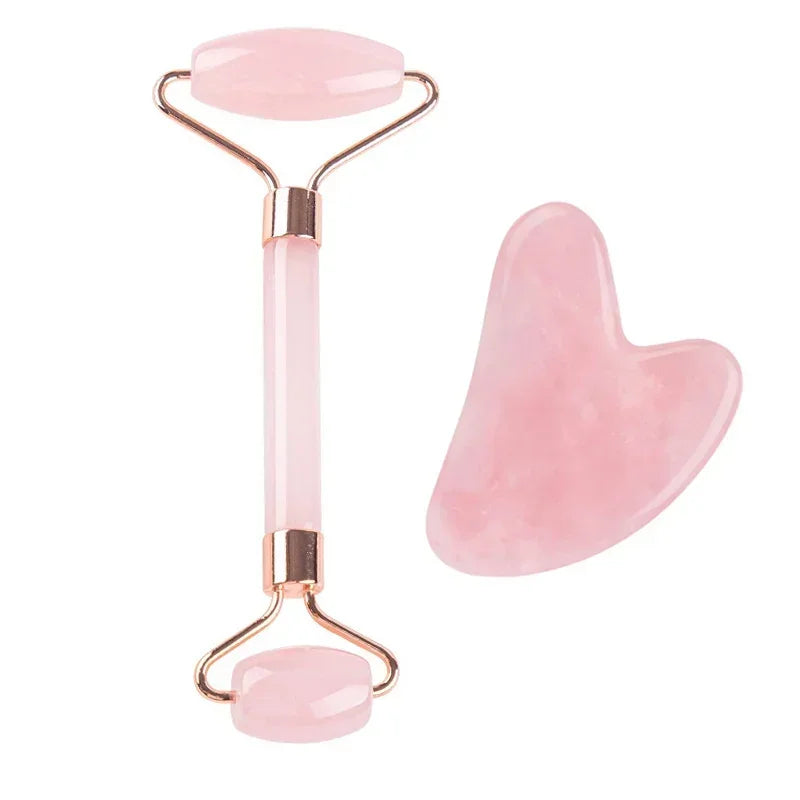 Jade Roller & Gua Sha – Natural Stone Face Massager