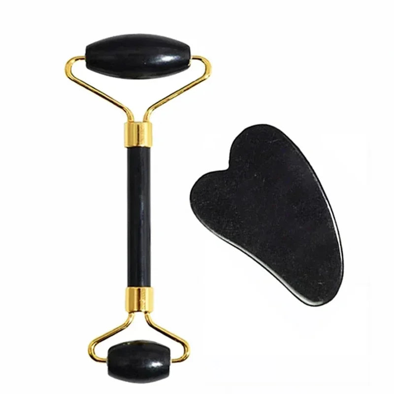 Jade Roller & Gua Sha – Natural Stone Face Massager